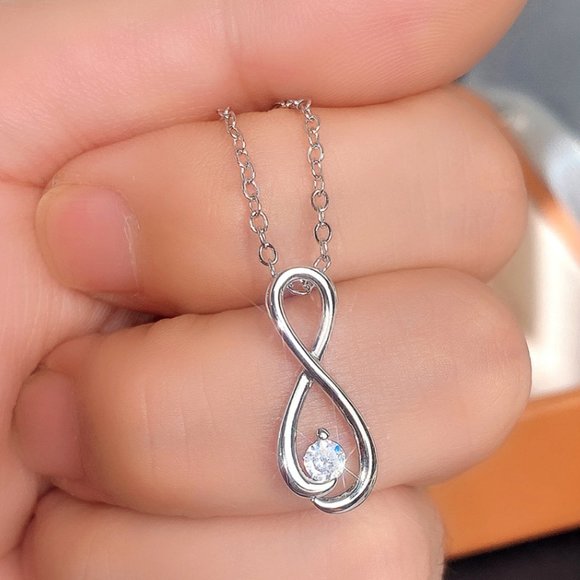 "Round Cut diamond Eternal Infinity Wedding Choker Necklace, GPMB1567 - Picture 2 of 6